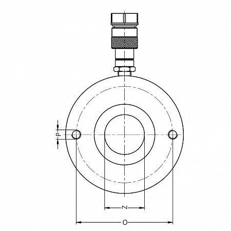 Гидроцилиндр одностороннего действия с полым штоком LSZ130-42, 130 т, ход 42 мм