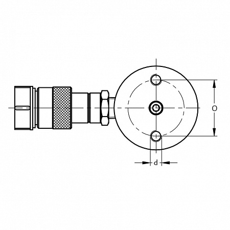 Гидроцилиндр одностороннего действия LSA75-156, 75 т, ход 156 мм