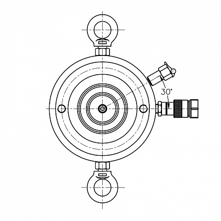 Гидроцилиндр двойного действия LJF150-100, 150 т, ход 100 мм